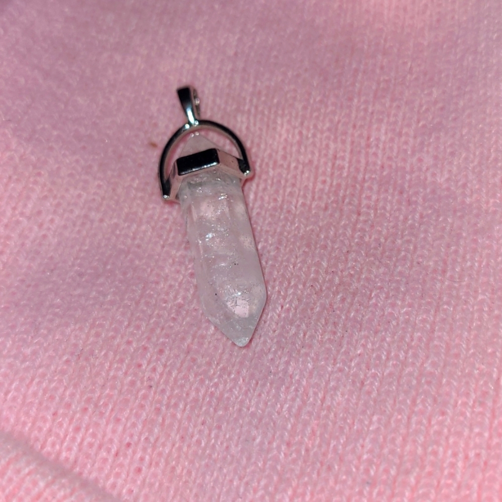 Clear quartz pendant